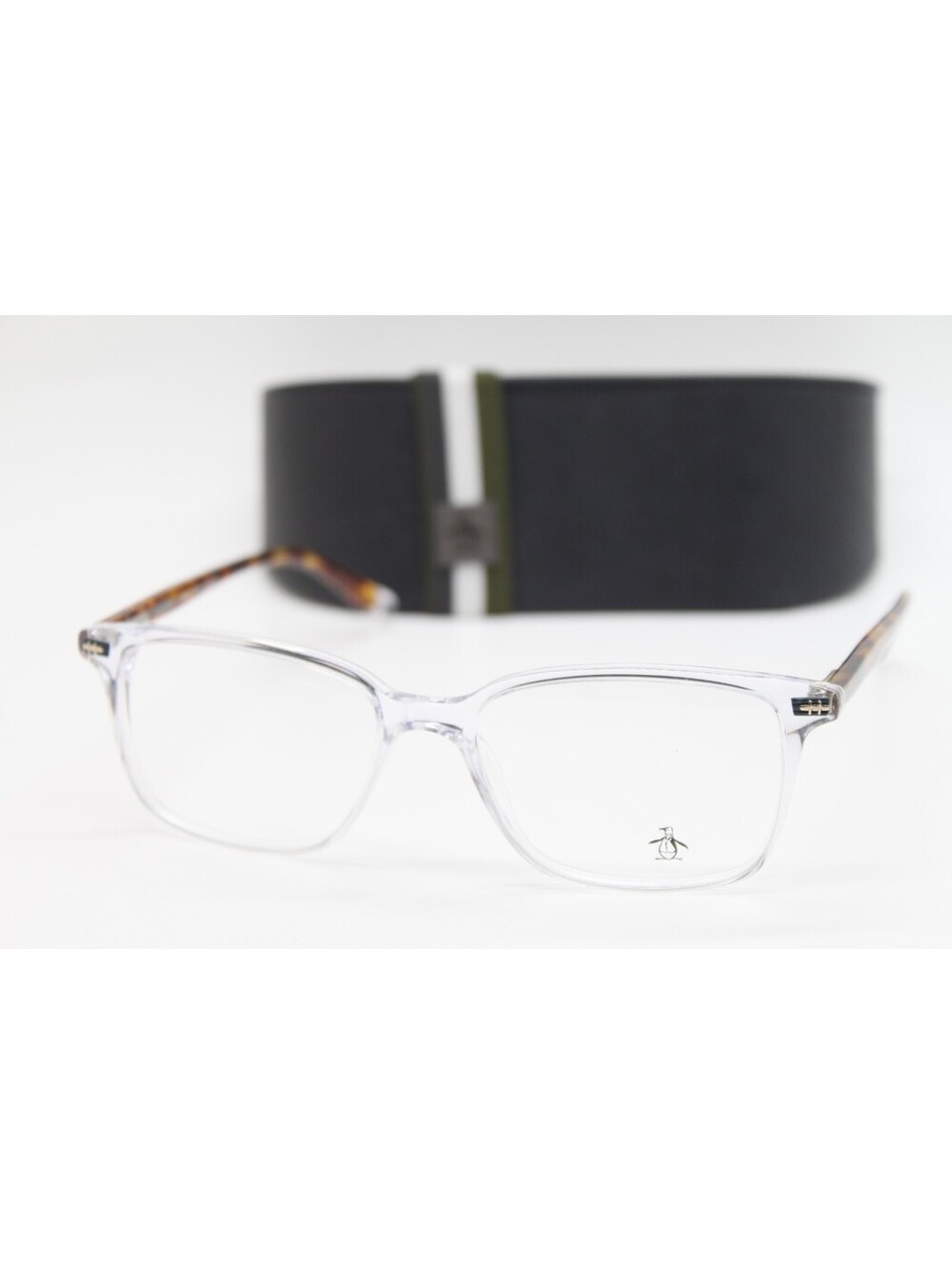 NEW PENGUIN THE LEOPOLD CR CRYSTAL TORTOISE AUTHENTIC EYEGLASSES W/CASE 53-17